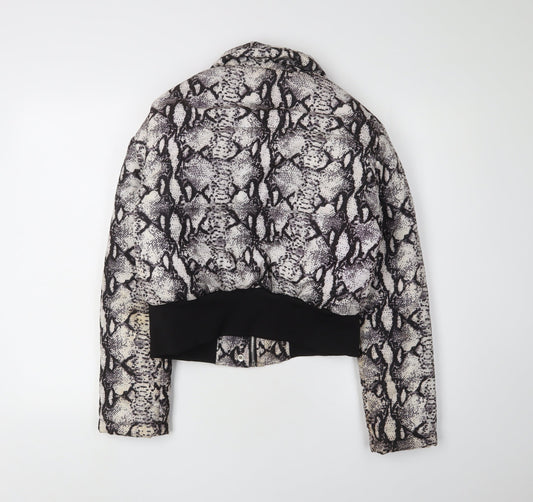 PrettyLittleThing Women's Animal Print Bomber Jacket, Size 8, Multicoloured