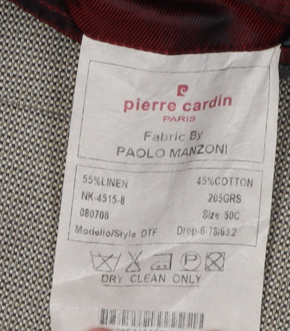 Pierre Cardin Men's Grey Blazer, 50C, Single-Breasted