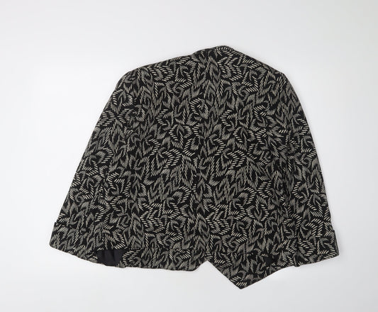 Principles Women’s Black Geometric Blazer Size 12