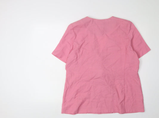GTC Collection Women's Pink Double-Breasted Jacket