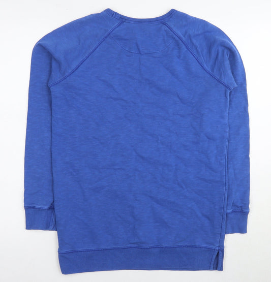 Boden Girls Blue Cotton Pullover Sweatshirt, Long Sleeve, Size 14