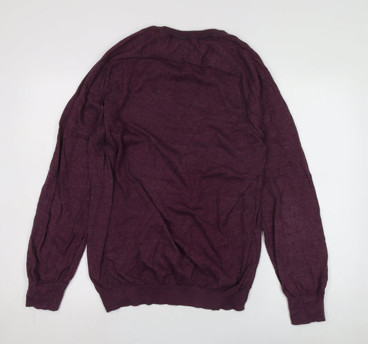 Boss Orange Men's Purple Pullover Jumper 2XL Knit