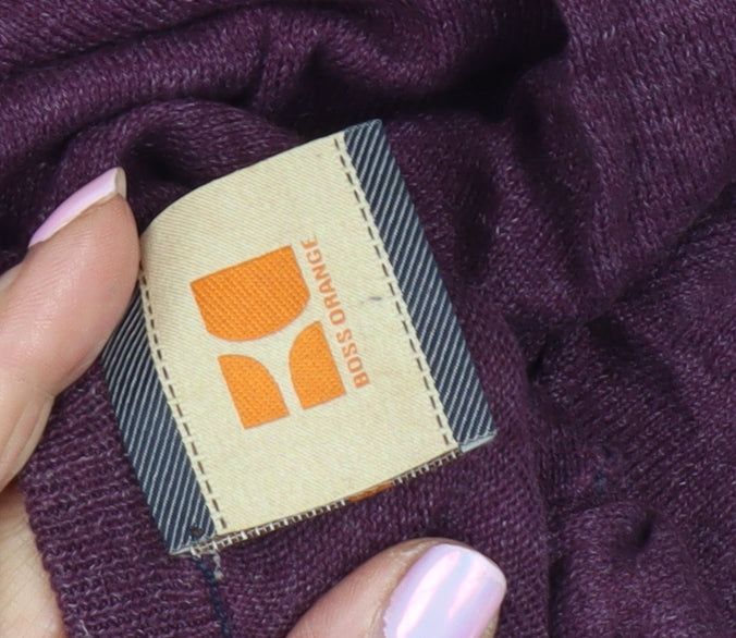 Boss Orange Men's Purple Pullover Jumper 2XL Knit