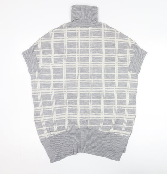 Karen Millen Women's Grey Tunic Jumpers XS Roll Neck