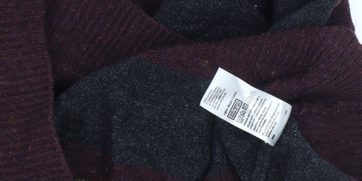 Brand and care label for Atlantic Bay Men's Multicoloured Striped jumper M