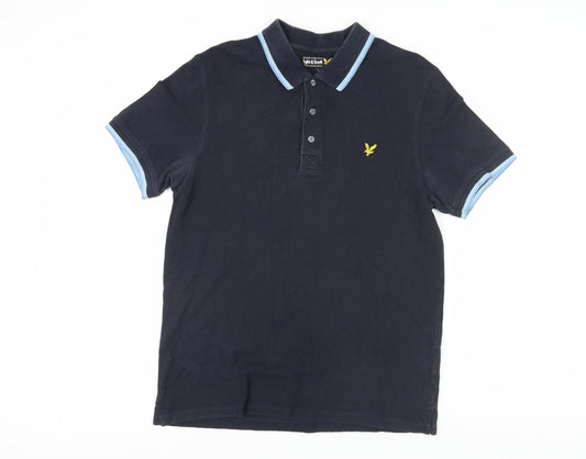 Lyle & Scott Men's Black Polo Shirt L Short Sleeve