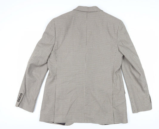 Marks and Spencer Men's Brown Check Blazer, 42, Regular Fit