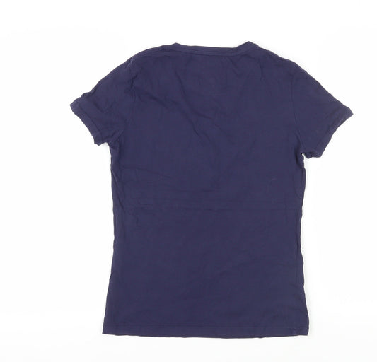 Jack Wills Women's Blue Basic T-Shirt Size 10
