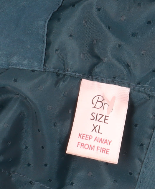 BM Women's Blue XL Basic Jacket Coat with Pockets
