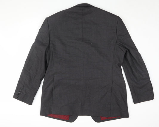 Marks and Spencer Men's Black Wool Blazer, 44R, Formal