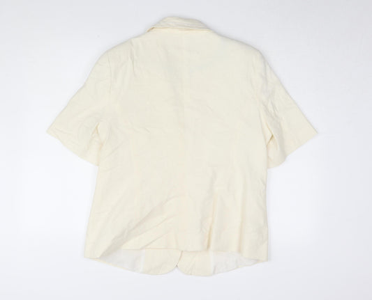 Bm Collection Beige Short Sleeve Women's Blazer Size 18