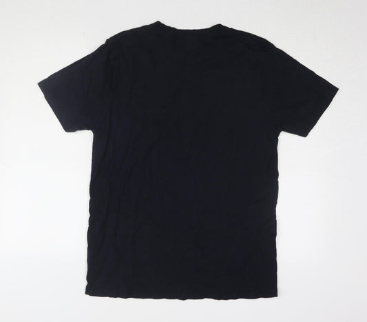 Earth Positive Men's Black Vintage Biker M T-Shirt