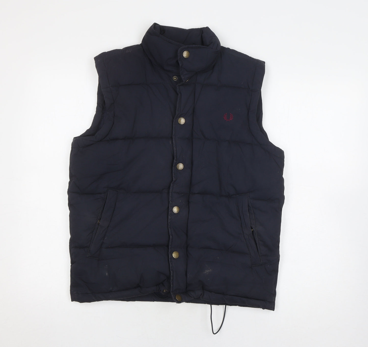 Fred Perry Women's Blue Puffer Waistcoat Size S
