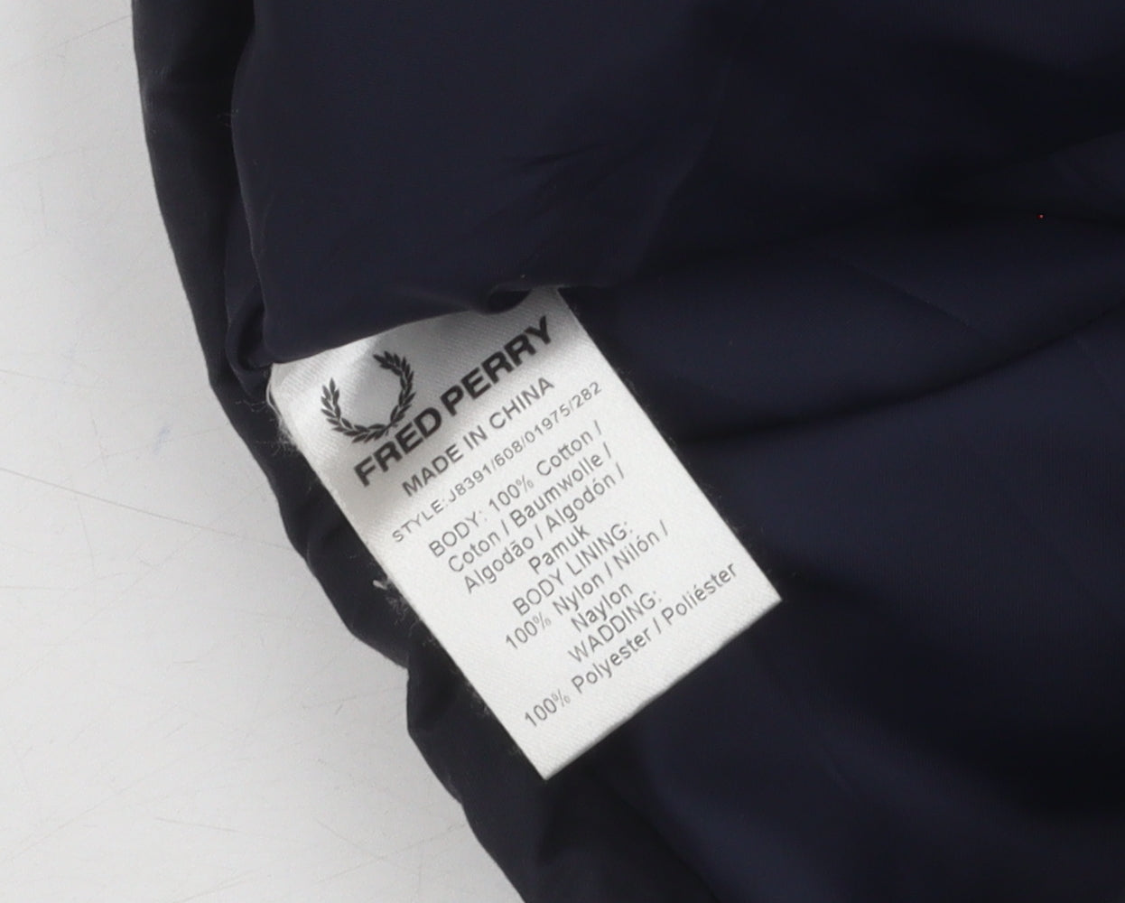 Fred Perry Women's Blue Puffer Waistcoat Size S