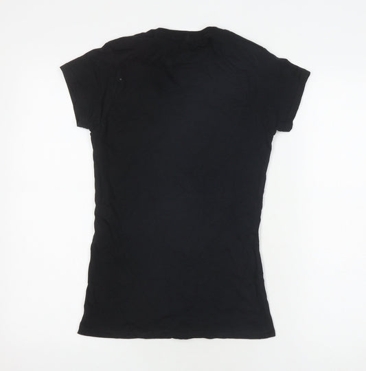 Womens UK Size S UFC Black 100% Cotton T-Shirt