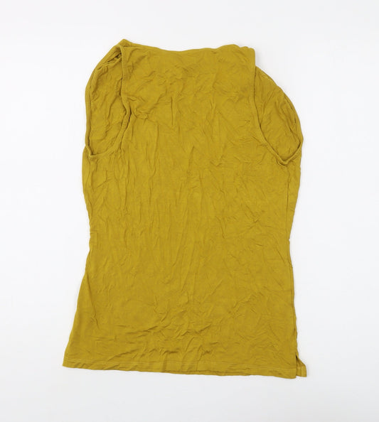 French Connection Women's Yellow Cowl Neck Tank Size 10