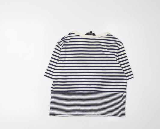 New Look Girls Striped Ringer T-Shirt - Multicoloured Nautical 12-13Y