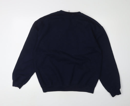 PrettyLittleThing Women's Blue S Logo Pullover Sweatshirt
