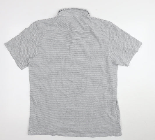 Selezione Grigio Men's Grey Stripe XL Polo Shirt