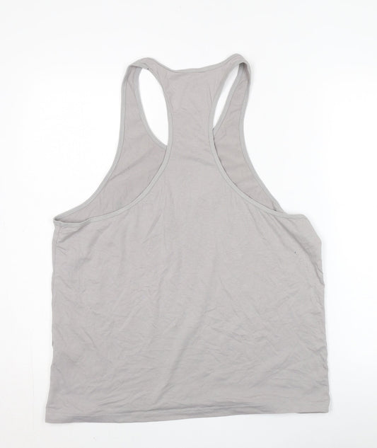 Universal Men's Grey Sleeveless T-Shirt, XL, Cotton