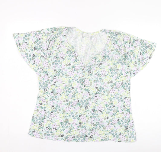 FatFace Women's Multicoloured Floral Tunic Blouse Size 8