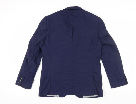 DKNY Men's Blue Slim Fit Blazer - 40R