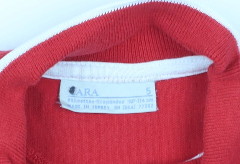 Additional view of Zara girls’ red polo sleeveless cotton top - 5 years