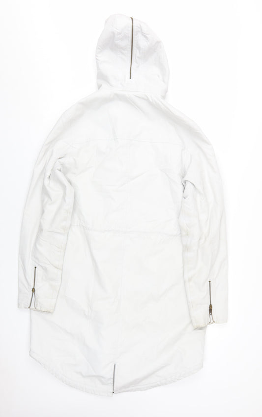 Levi's Women's White Hooded Parka Size L