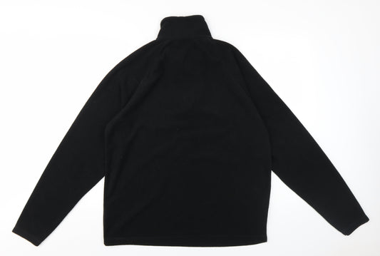Pierre Cardin Men's Black 1/4 Zip Sweatshirt Size L