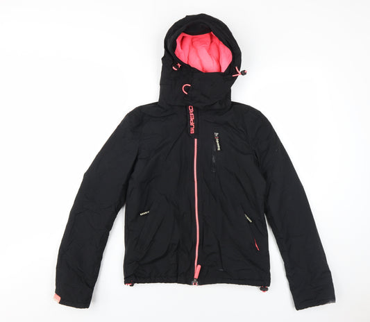 Superdry Women's Black XS Hooded Windbreaker Jacket