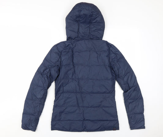 Fat Face Women's Blue Puffer Jacket Size 8 - Winter Casual