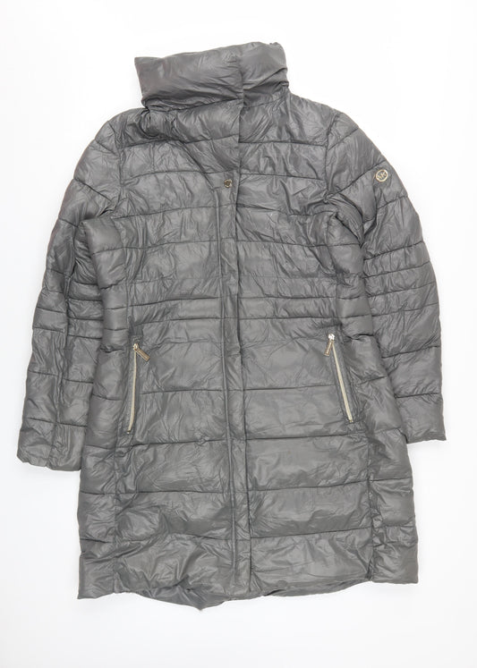 Michael Kors Women's Grey Puffer Coat, Size L