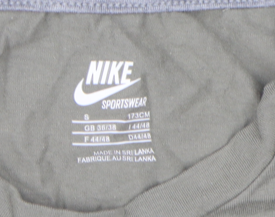 Nike Unisex Green Sleeveless Basic Crew Neck Top - S