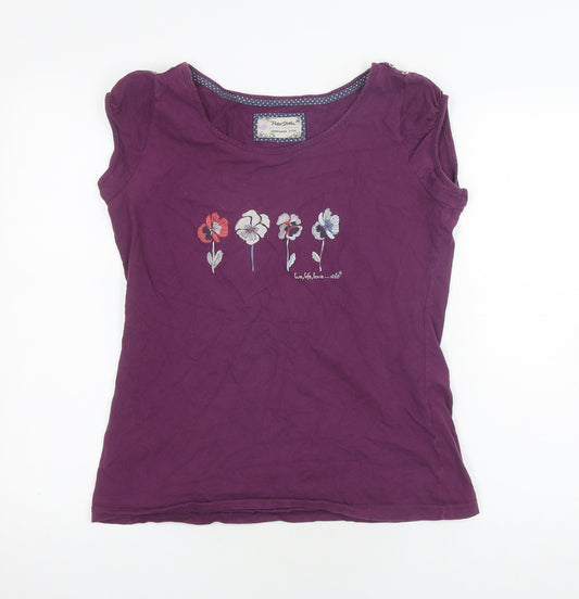 Peter Storm Women's Purple Floral Sleeveless Top Size 14