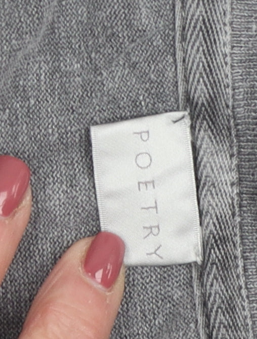 Poetry Grey Women's Tunic Blouse Size 14