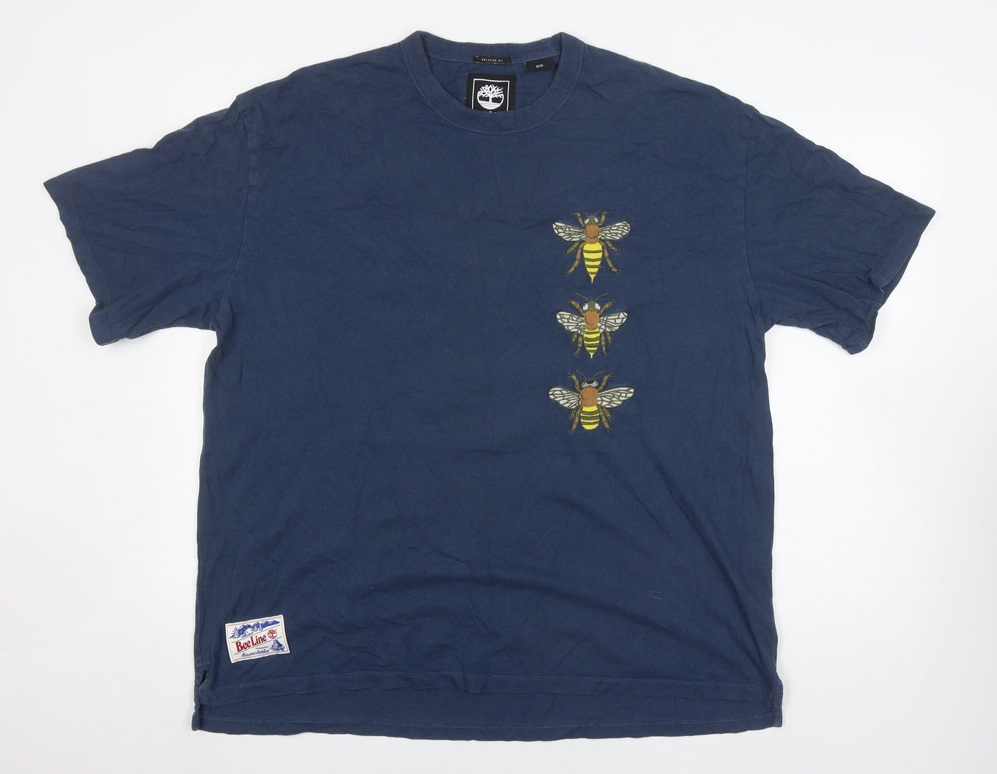 Mens UK Size M Timberland Blue Cotton T-Shirt