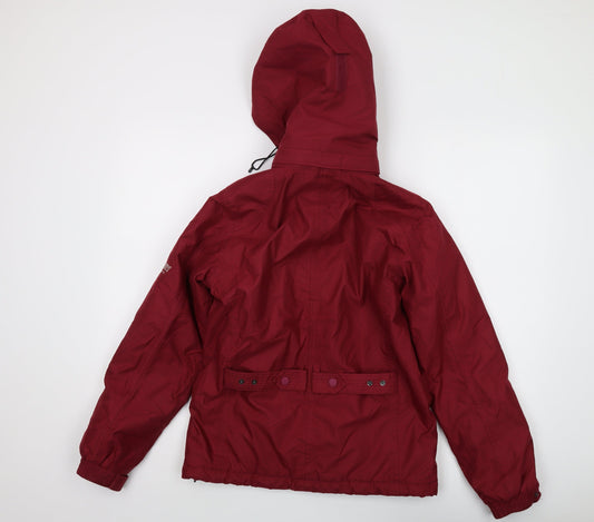 Craghoppers Women's Red Waterproof Jacket UK 8 Hooded