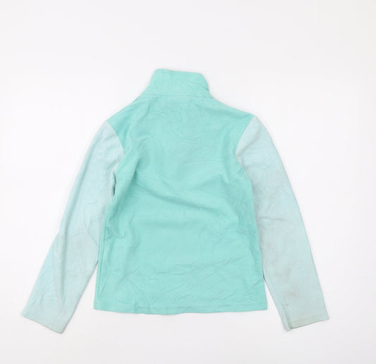 Mountain Warehouse Girls Green 9-10 Years 1/2 Zip Sweatshirt