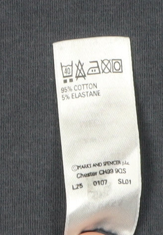 Marks and Spencer Grey Unisex T-Shirt, M, Casual Classic