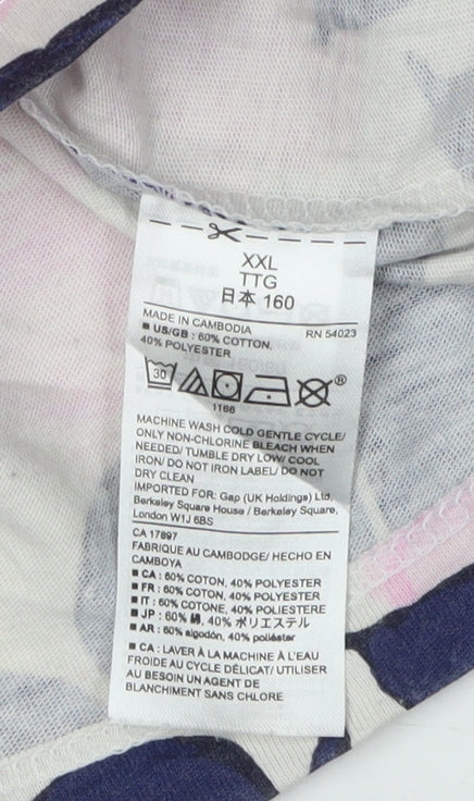 Brand and care label for GapKids girls’ multicoloured floral tank top, 13 years