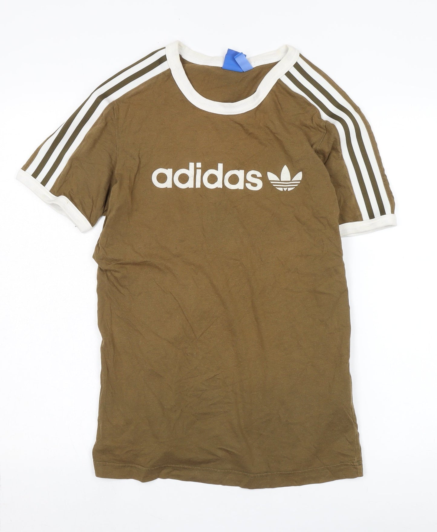 Adidas Unisex Brown T-Shirt, Size M, Crew Neck