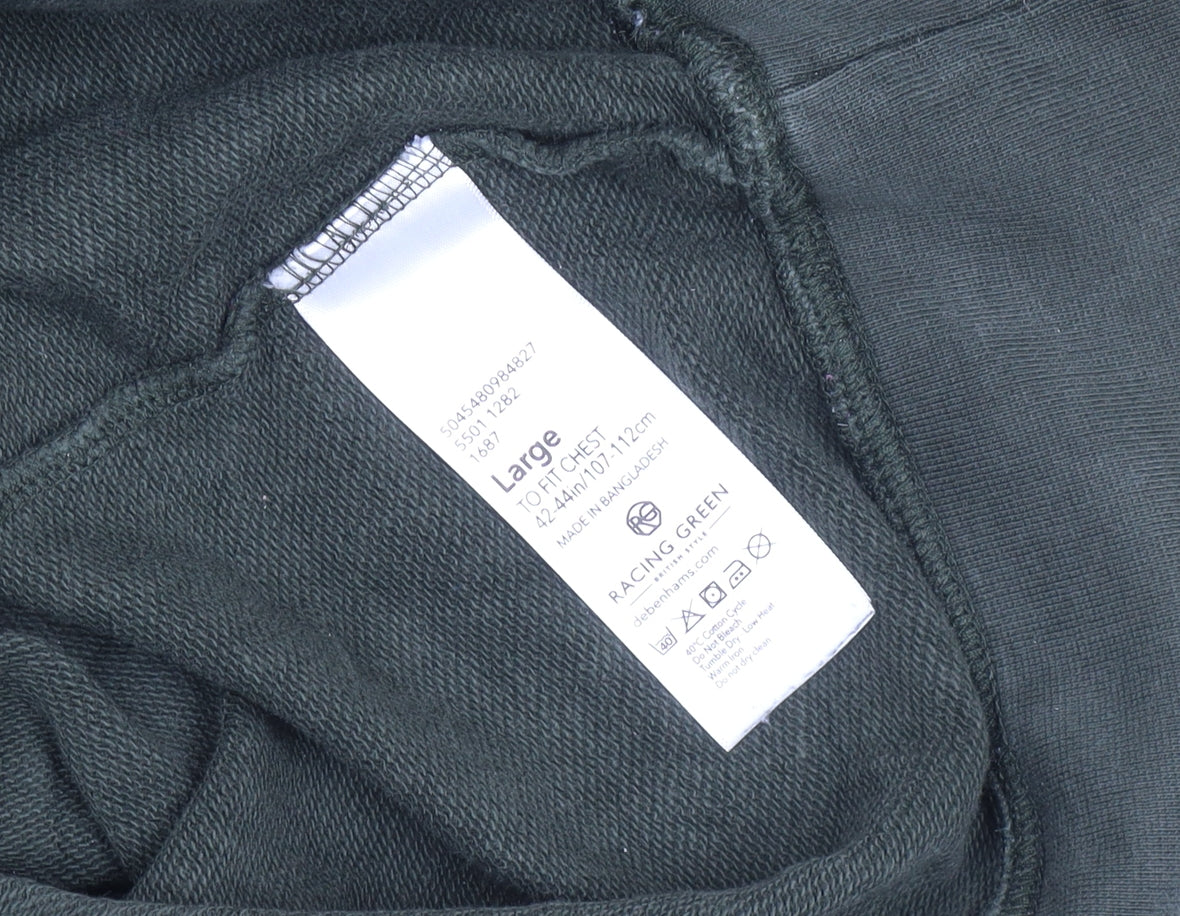 Racing Green Men's Green Pullover Sweatshirt Large