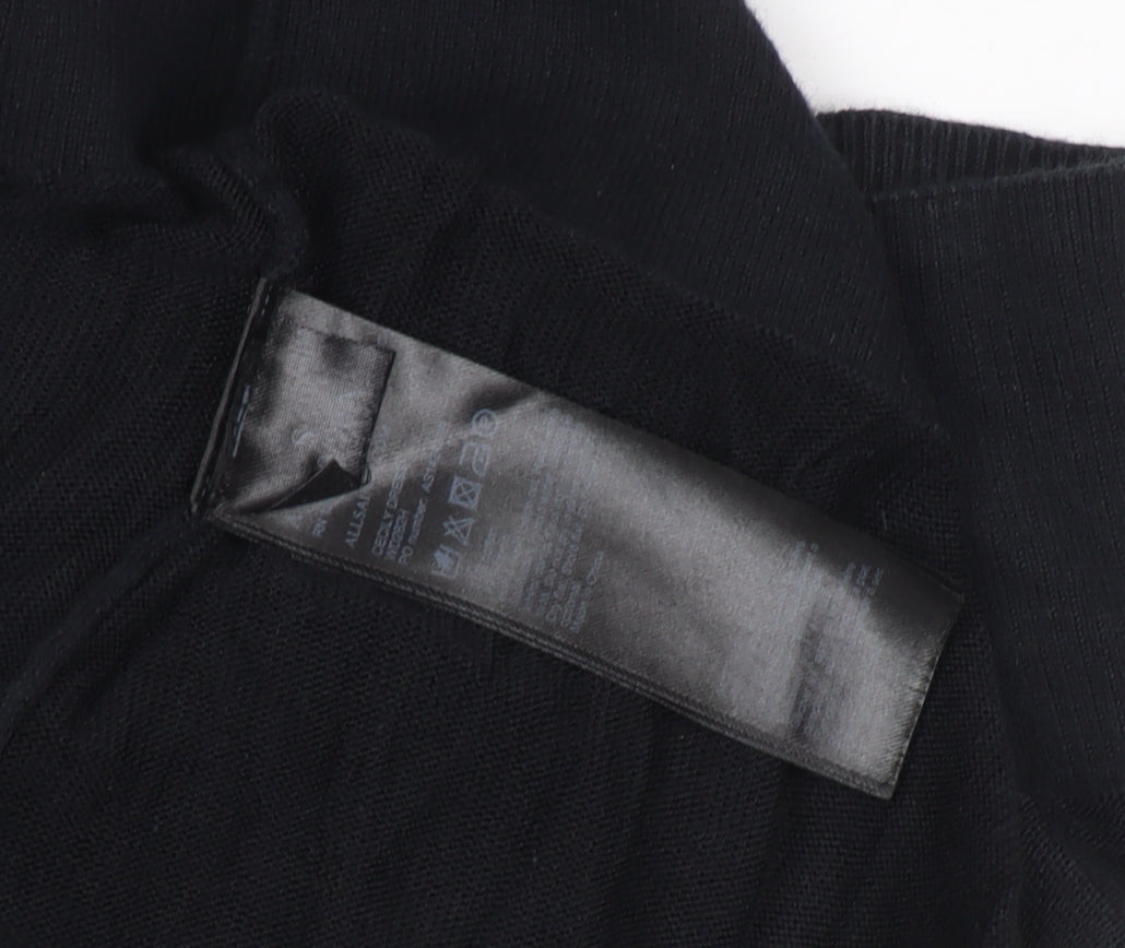 AllSaints Women's Black Knit Shift Dress S