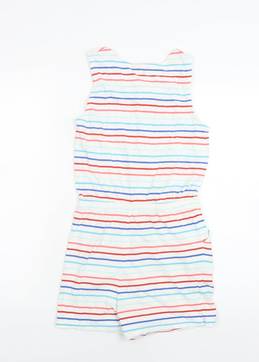 Maine Girls Multi-Stripe Cotton Playsuit, Size 13-14
