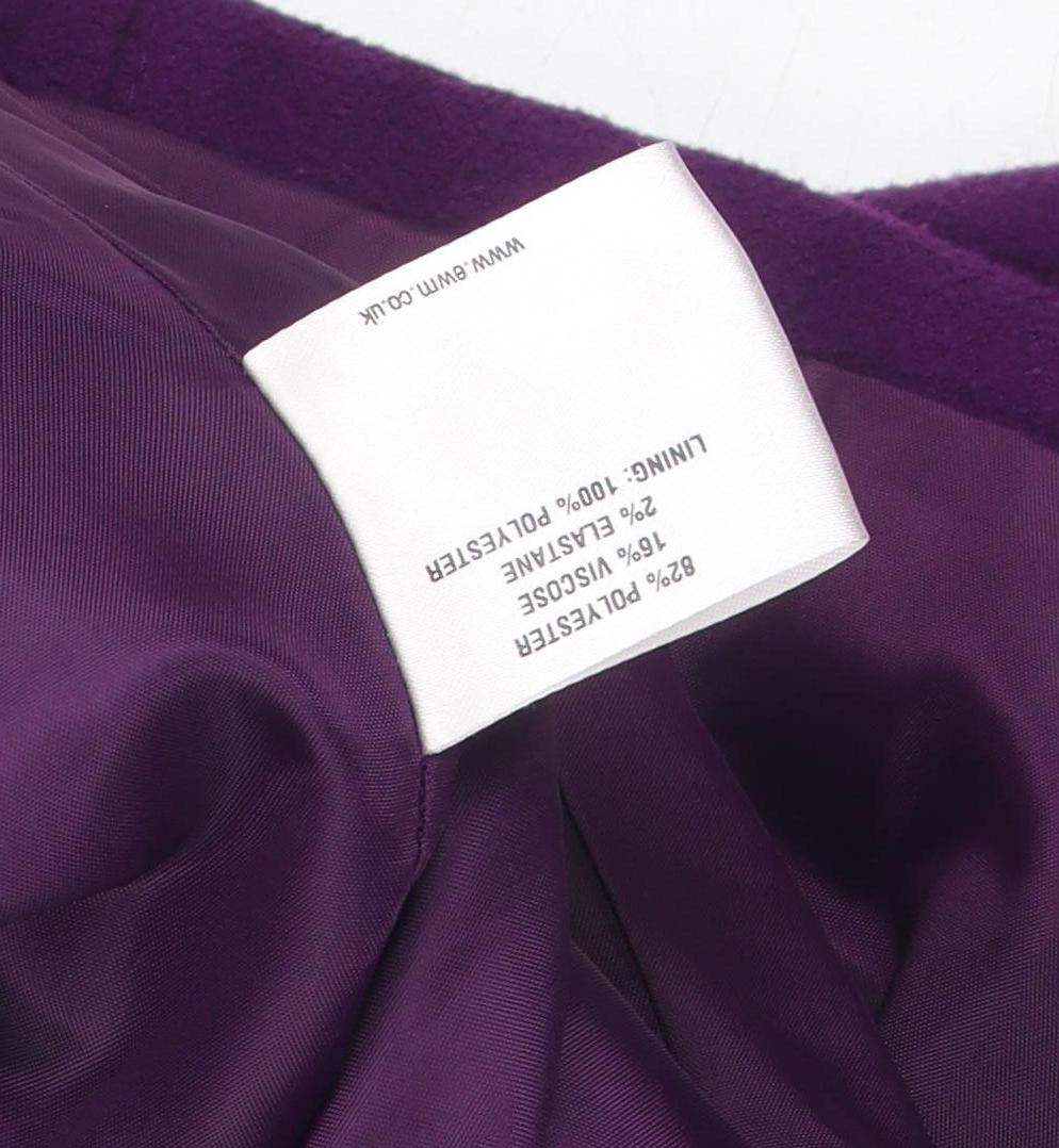 Style by EWM Women's Purple Pea Coat Size 14