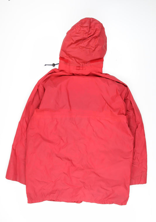 Henri Lloyd Men's Red Mid-Length Parka Jacket, Waterproof Hooded
