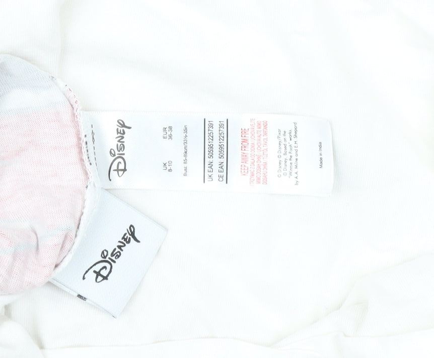 Disney Christmas T-Shirt Unisex Red White Size 8-10