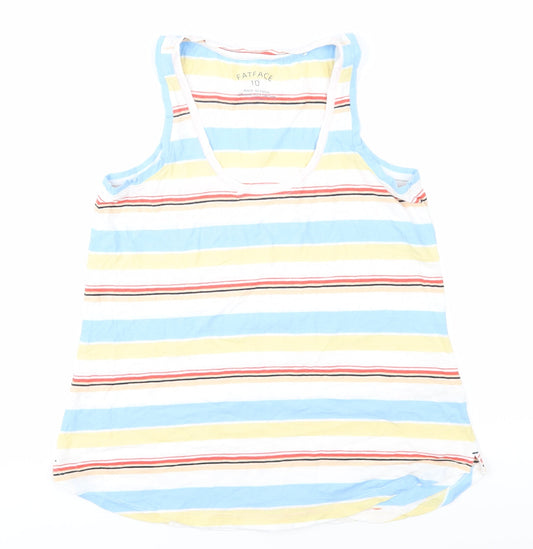 Womens UK Size 10 Fat Face Multicoloured Cotton Tank
