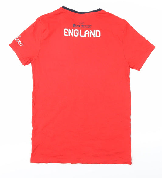 UEFA Men's Red Euro 2020 T-Shirt Size M Crew Neck