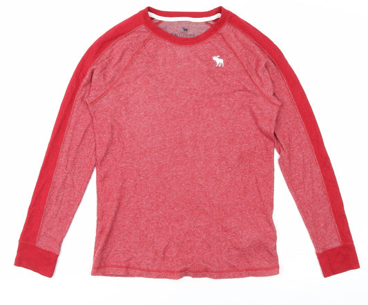 Abercrombie & Fitch Kids Red Boys Casual Long Sleeve Pullover Top 13-14